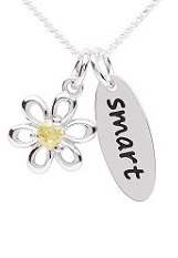 handsome little silver November birthstone with meaning baby necklace